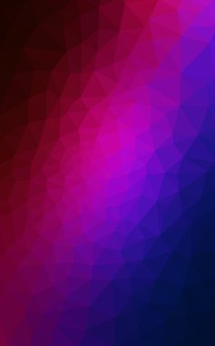 Üçgenler ve degrade origami tarzı oluşur çok renkli koyu mavi, kırmızı kenarlı tasarım deseni.