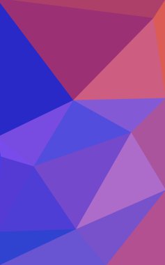 Üçgenler ve degrade origami tarzı oluşur çok renkli mavi, kırmızı kenarlı tasarım deseni.