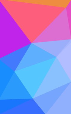 Üçgenler ve degrade origami tarzı oluşur çok renkli mavi, kırmızı kenarlı tasarım deseni.