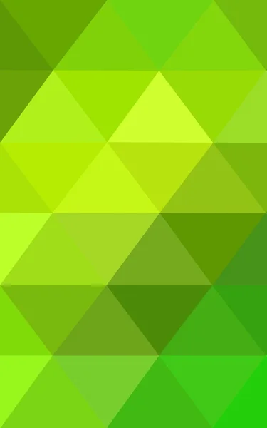 Multicolor green, yellow, orange polygonal design pattern, which consist of triangles and gradient in origami style.