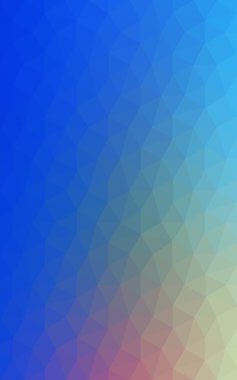 Üçgenler ve degrade origami tarzı oluşur çok renkli mavi, kırmızı kenarlı tasarım deseni.