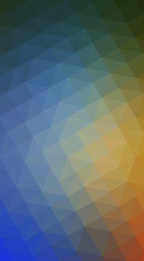 Çok renkli mavi, sarı, turuncu poligonal tasarlamak, w