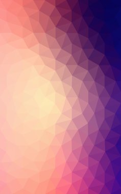 Üçgenler ve degrade origami tarzı oluşur çok renkli mavi, kırmızı kenarlı tasarım deseni.