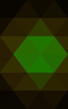 Üçgenler ve degrade origami tarzı oluşur koyu yeşil köşeli tasarım deseni.