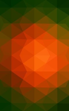 Üçgenler ve degrade origami tarzı oluşur çok renkli kırmızı, yeşil köşeli tasarım deseni.