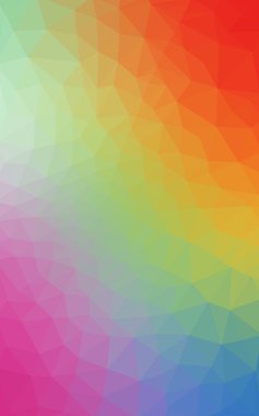 Üçgenler ve degrade origami tarzı oluşur çok renkli köşeli tasarım deseni.