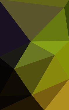 Üçgenler ve degrade origami tarzı oluşur çok renkli koyu yeşil, sarı, turuncu poligonal tasarım deseni.