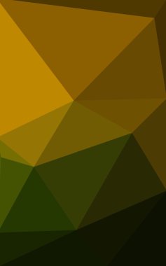 Üçgenler ve degrade origami tarzı oluşur çok renkli koyu yeşil, sarı, turuncu poligonal tasarım deseni.