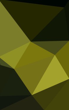 Üçgenler ve degrade origami tarzı oluşur çok renkli koyu yeşil, sarı, turuncu poligonal tasarım deseni.