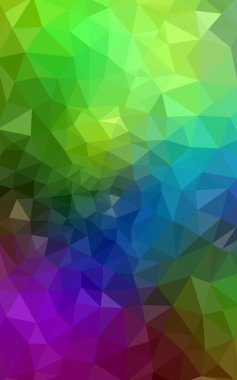 Üçgenler ve degrade origami tarzı oluşur çok renkli köşeli tasarım deseni.