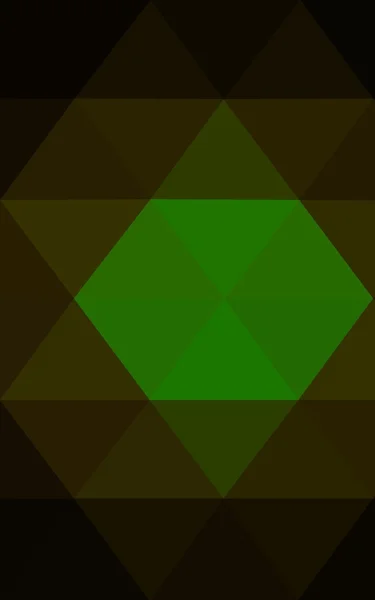 Tmavě zelený polygonální design vzorek, který se skládají z trojúhelníků a gradient v origami stylu. — Stock fotografie