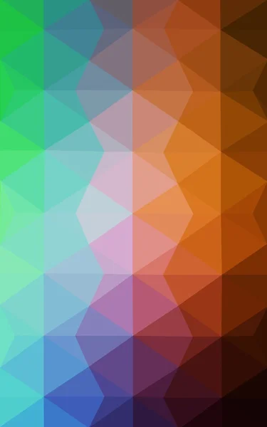 Mehrfarbiges rotes, grünes polygonales Designmuster, das aus Dreiecken und Farbverlauf im Origami-Stil besteht. — Stockfoto