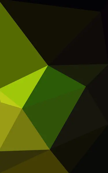 Motif polygonal multicolore vert foncé, jaune, orange, composé de triangles et de dégradés de style origami . — Photo