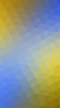 Çok renkli mavi, sarı, turuncu poligonal tasarlamak, w