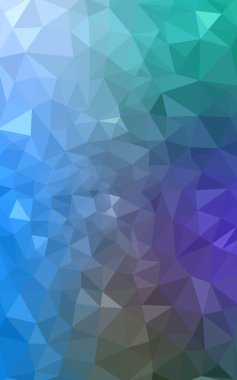 Üçgenler ve degrade origami tarzı oluşur çok renkli yeşil, mavi köşeli tasarım deseni.