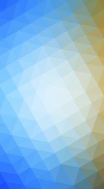 Çok renkli mavi, sarı, turuncu poligonal tasarlamak, w