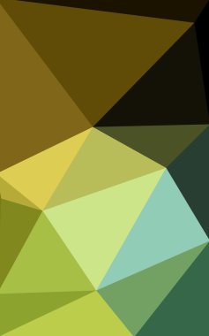 Üçgenler ve degrade origami tarzı oluşur çok renkli koyu yeşil, sarı, turuncu poligonal tasarım deseni.