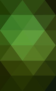 Üçgenler ve degrade origami tarzı oluşur koyu yeşil köşeli tasarım deseni.