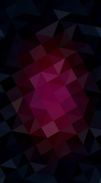 Illustrazione di disegno poligonale rosa scuro, che consiste di triang — Foto Stock