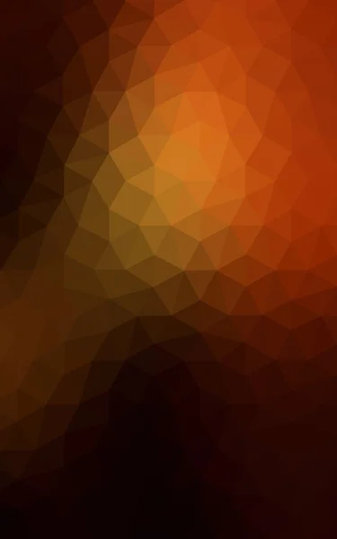 Donker oranje veelhoekige ontwerppatroon, die bestaan uit driehoeken en verloop in origami stijl. — Stockfoto