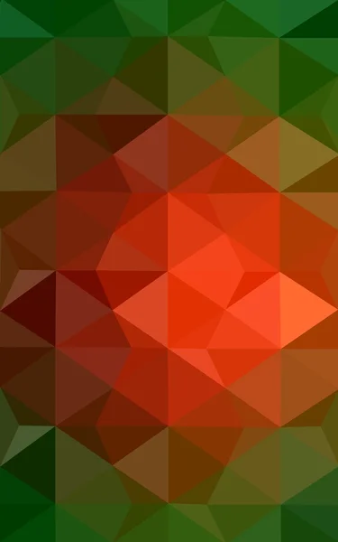 Multicolore rosso, modello di disegno poligonale verde, che consiste di triangoli e gradiente in stile origami . — Foto Stock