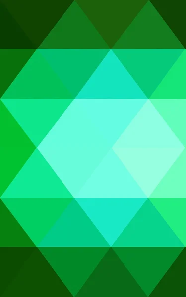 Dark green polygonal design pattern, which consist of triangles and gradient in origami style. — Stock Photo, Image