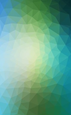 Üçgenler ve degrade origami tarzı oluşur çok renkli yeşil, mavi köşeli tasarım deseni.