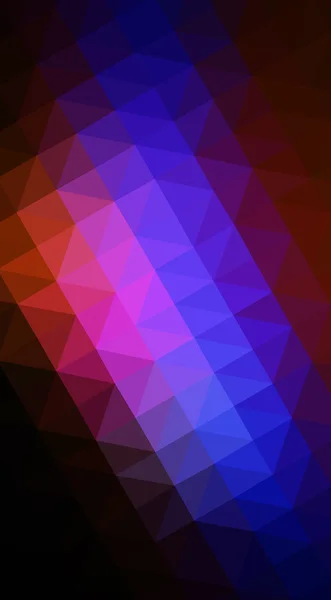 Multicolor azul escuro, desenho poligonal vermelho ilustração, que consistem em triângulos e gradiente no estilo origami . — Fotografia de Stock