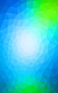 Üçgenler ve degrade origami tarzı oluşur çok renkli yeşil, mavi köşeli tasarım deseni.