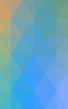 Üçgenler ve degrade origami tarzı oluşur çok renkli mavi, sarı, turuncu poligonal tasarım deseni.