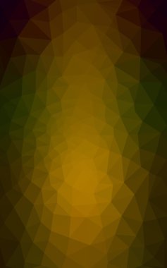 Üçgenler ve degrade origami tarzı oluşur çok renkli koyu yeşil, sarı, turuncu poligonal tasarım deseni.