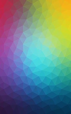 Üçgenler ve degrade origami tarzı oluşur çok renkli köşeli tasarım deseni.