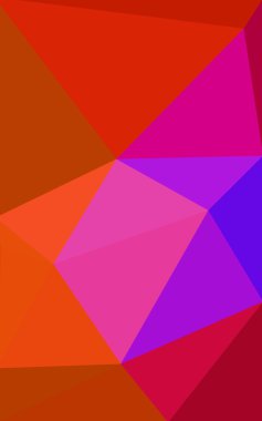 Üçgenler ve degrade origami tarzı oluşur çok renkli koyu pembe, kırmızı, turuncu poligonal tasarım deseni.