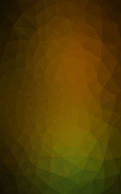 Üçgenler ve degrade origami tarzı oluşur çok renkli koyu yeşil, sarı, turuncu poligonal tasarım deseni.