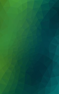 Üçgenler ve degrade origami tarzı oluşur çok renkli koyu yeşil, sarı, turuncu poligonal tasarım deseni.