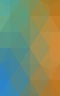 Üçgenler ve degrade origami tarzı oluşur çok renkli mavi, sarı, turuncu poligonal tasarım deseni.