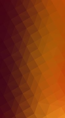 Tria grafiklerden koyu turuncu poligonal tasarlamak,