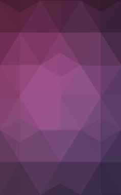 Üçgenler ve degrade origami tarzında oluşan koyu pembe poligonal tasarım deseni.