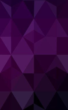 Üçgenler ve degrade origami tarzında oluşan koyu pembe poligonal tasarım deseni.