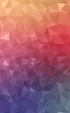 Üçgenler ve degrade origami tarzı oluşur çok renkli pembe, sarı poligonal tasarım deseni.