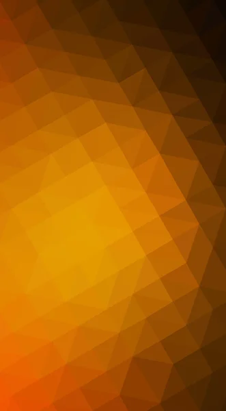 Sötét narancssárga sokszögű design illusztráció, melynek keretében tria — Stock Fotó