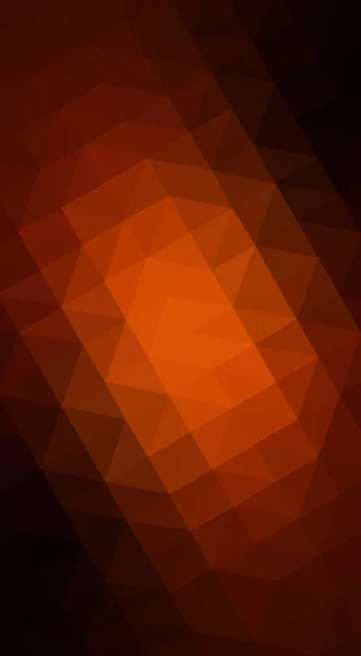 Donker oranje veelhoekige ontwerp illustratie, die bestaan uit driehoeken en verloop in origami stijl. — Stockfoto