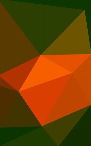 三角形と折り紙スタイルの勾配から成っている多色赤、緑の多角形のデザイン パターン. — ストック写真