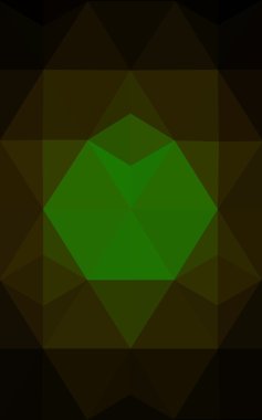 Üçgenler ve degrade origami tarzı oluşur koyu yeşil köşeli tasarım deseni.