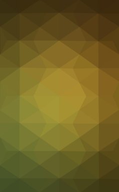 Üçgenler ve degrade origami tarzı oluşur çok renkli koyu yeşil, sarı, turuncu poligonal tasarım deseni.