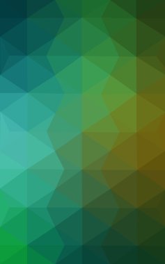 Üçgenler ve degrade origami tarzı oluşur çok renkli koyu yeşil, sarı, turuncu poligonal tasarım deseni.