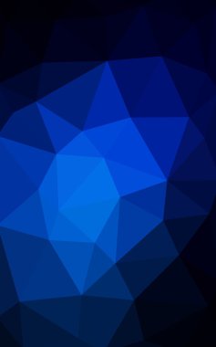 Üçgenler ve degrade origami tarzı oluşur koyu mavi köşeli tasarım deseni