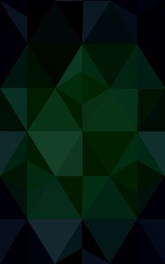 Üçgenler ve degrade origami tarzı oluşur koyu yeşil köşeli tasarım deseni.