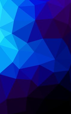 Üçgenler ve degrade origami tarzı oluşur koyu mavi köşeli tasarım deseni