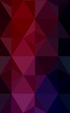 Üçgenler ve degrade origami tarzı oluşur çok renkli koyu pembe, kırmızı, turuncu poligonal tasarım deseni.